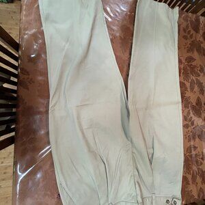 Khaki Pleated Long Pants 42x30